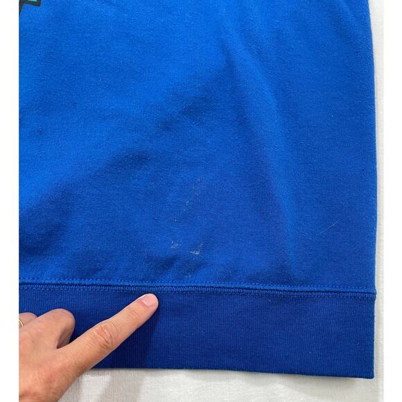 Vintage Painted Horse Native American Tribal Sweatshirt size L Blue - Picture 5 of 9